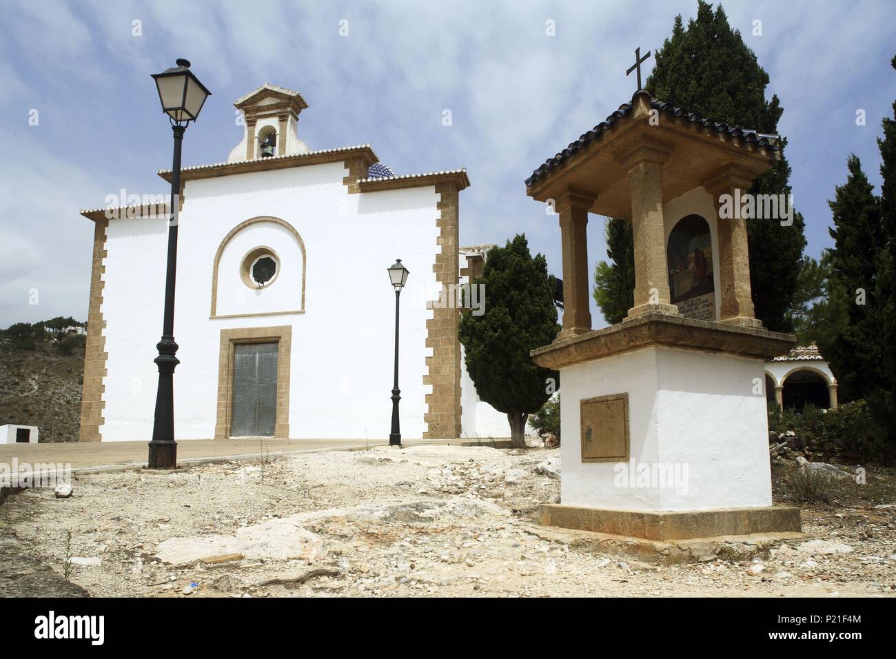 Spanien - Valencia autonome Region - Marina Alta (Bezirk) - Alicante. Jávea/Xàbia; Ermita del Calvario/Calvari. Stockfoto