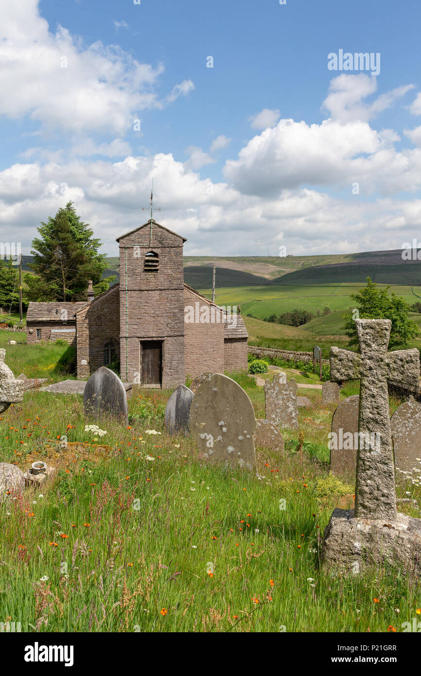 12. Juni 2018-St Stephen's Kapelle, eine Kapelle aus dem 17. Jahrhundert auch als Wald Kapelle bekannt, verschmolzen mit Rainow Parish, 1834 umgebaut, in der westlichen Spitze Stockfoto