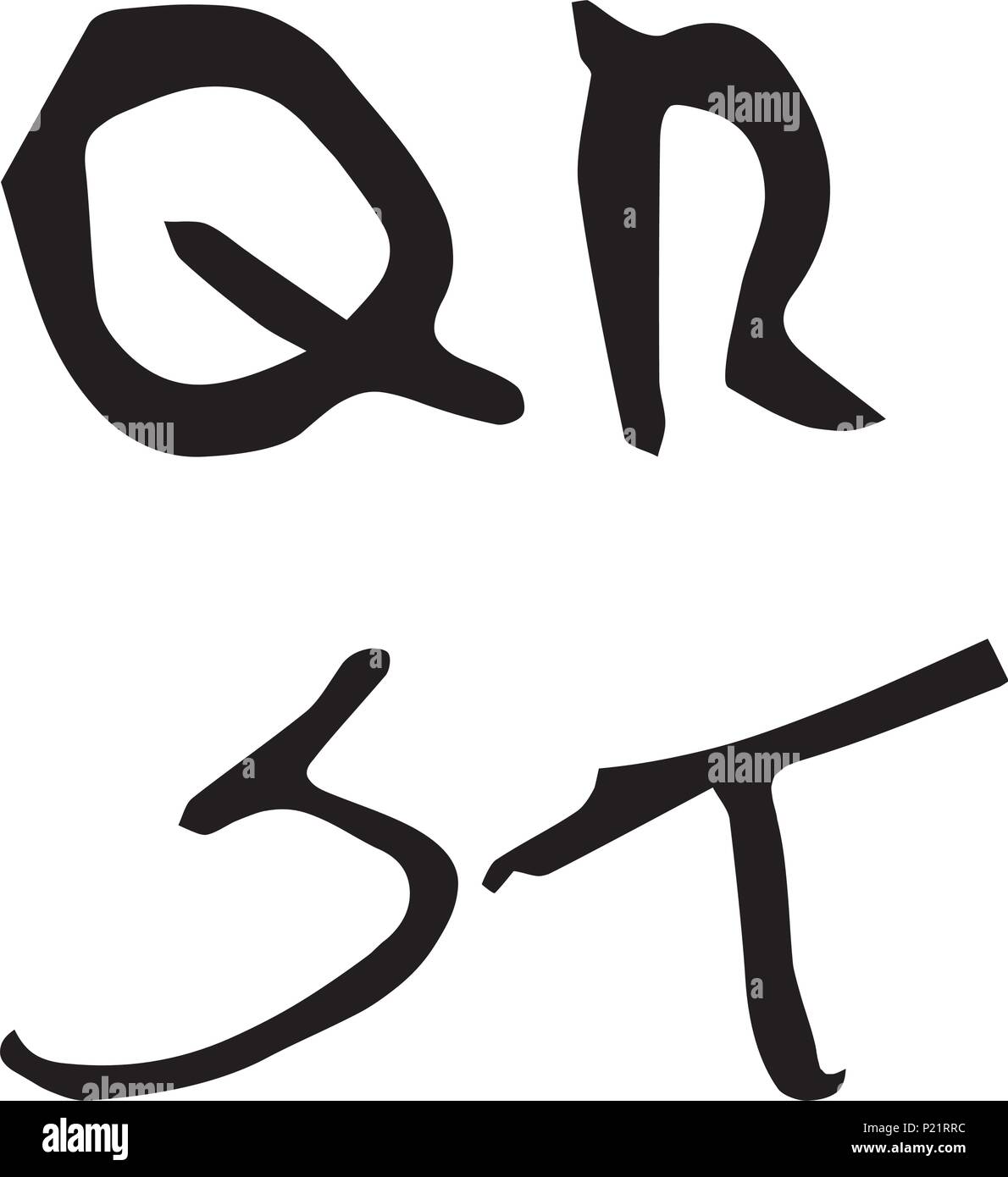 Buchstaben Des Alphabets Schriftarten Und Zeichen Stock Vektorgrafik Alamy