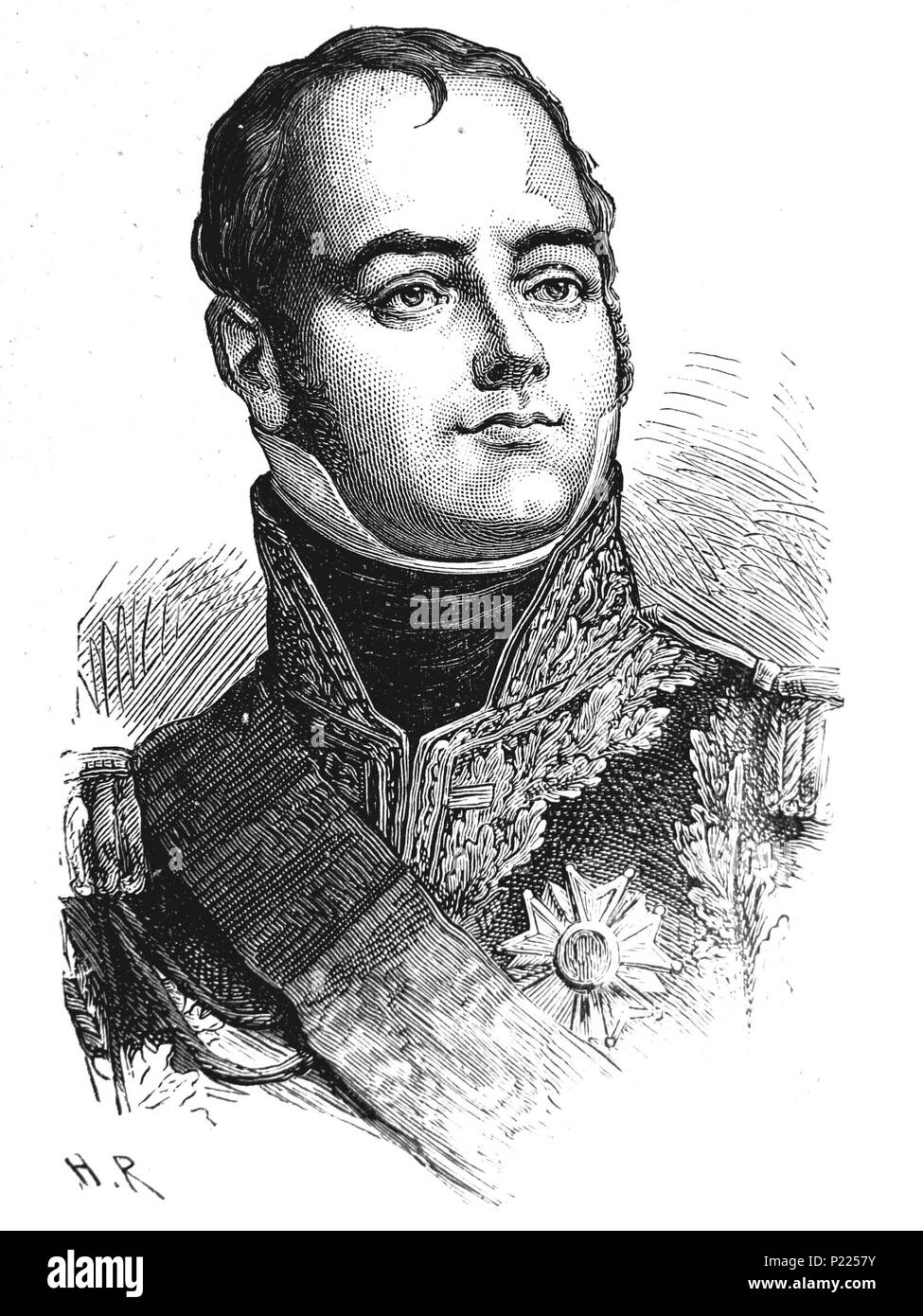 . Macdonald 9 AduC244 Macdonald (E. J. J. A., duc de Tarente, 1765-1840) Stockfoto