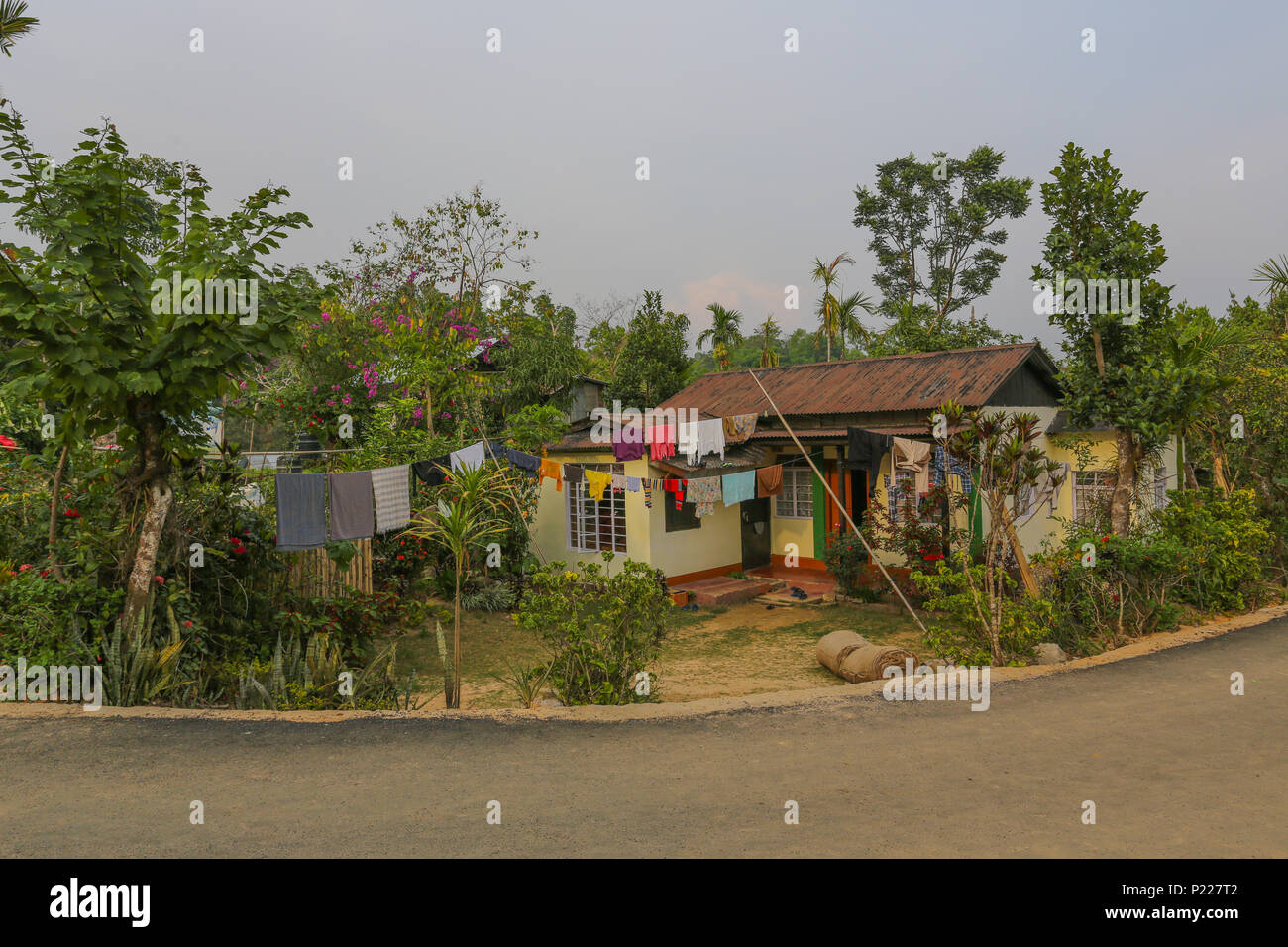 Mawlynnong - Asiens sauberste Dorf (Meghalaya, Indien) Stockfoto