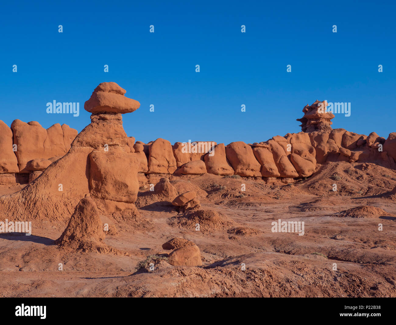 Hoodoos, Goblin Valley State Park, Hanksville, Utah. Stockfoto