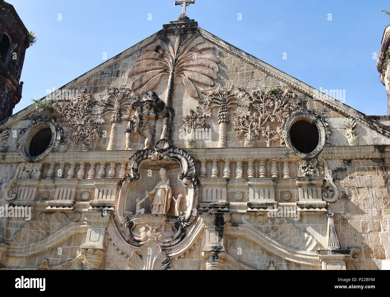 Miag-ao-Kirche in IloIlo Stockfoto