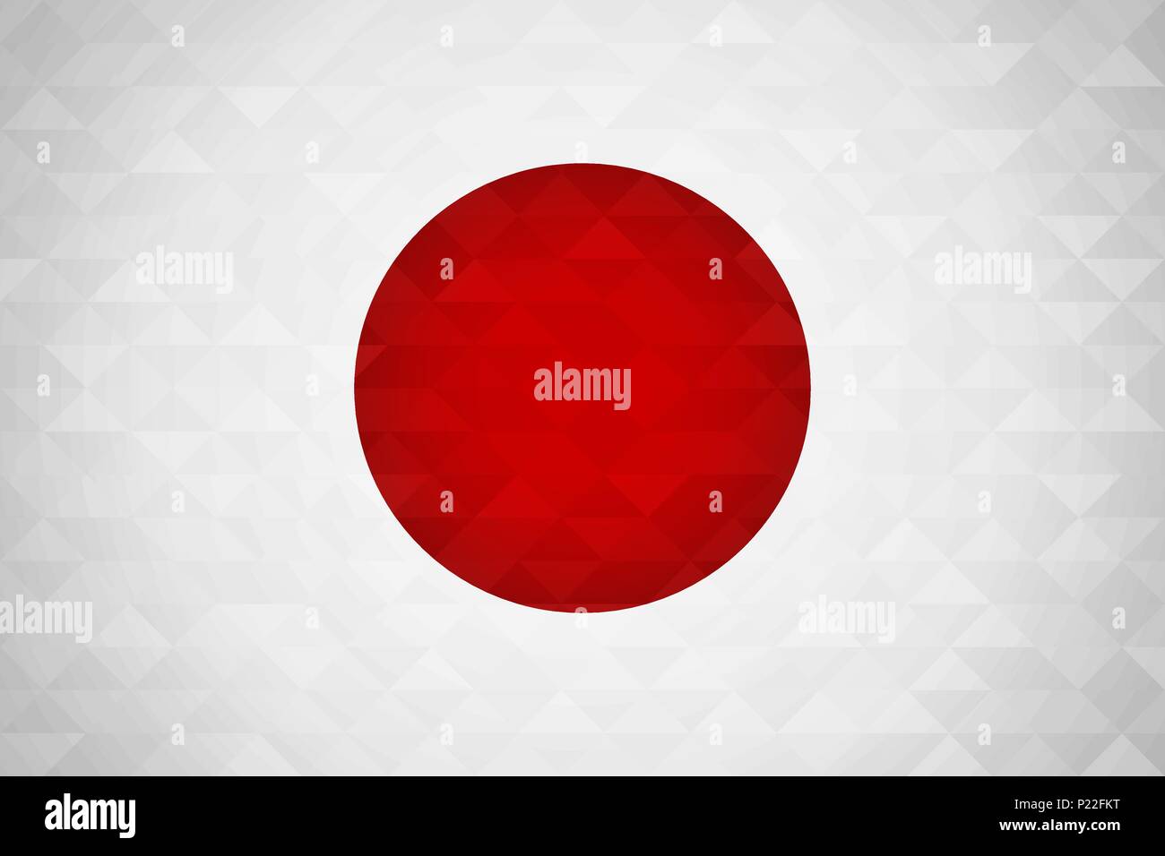 Japan Flagge für besondere land Veranstaltung mit geometrischen Dreieck Hintergrund. Internationalen japanischen Nation Vorlage. EPS 10 Vektor. Stock Vektor