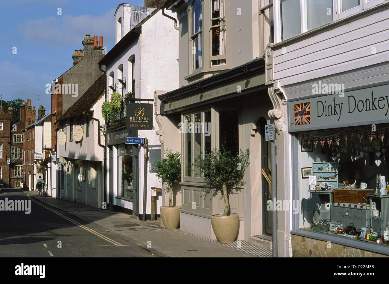 Tarrant Straße, Arundel, West Sussex, Südengland Stockfoto