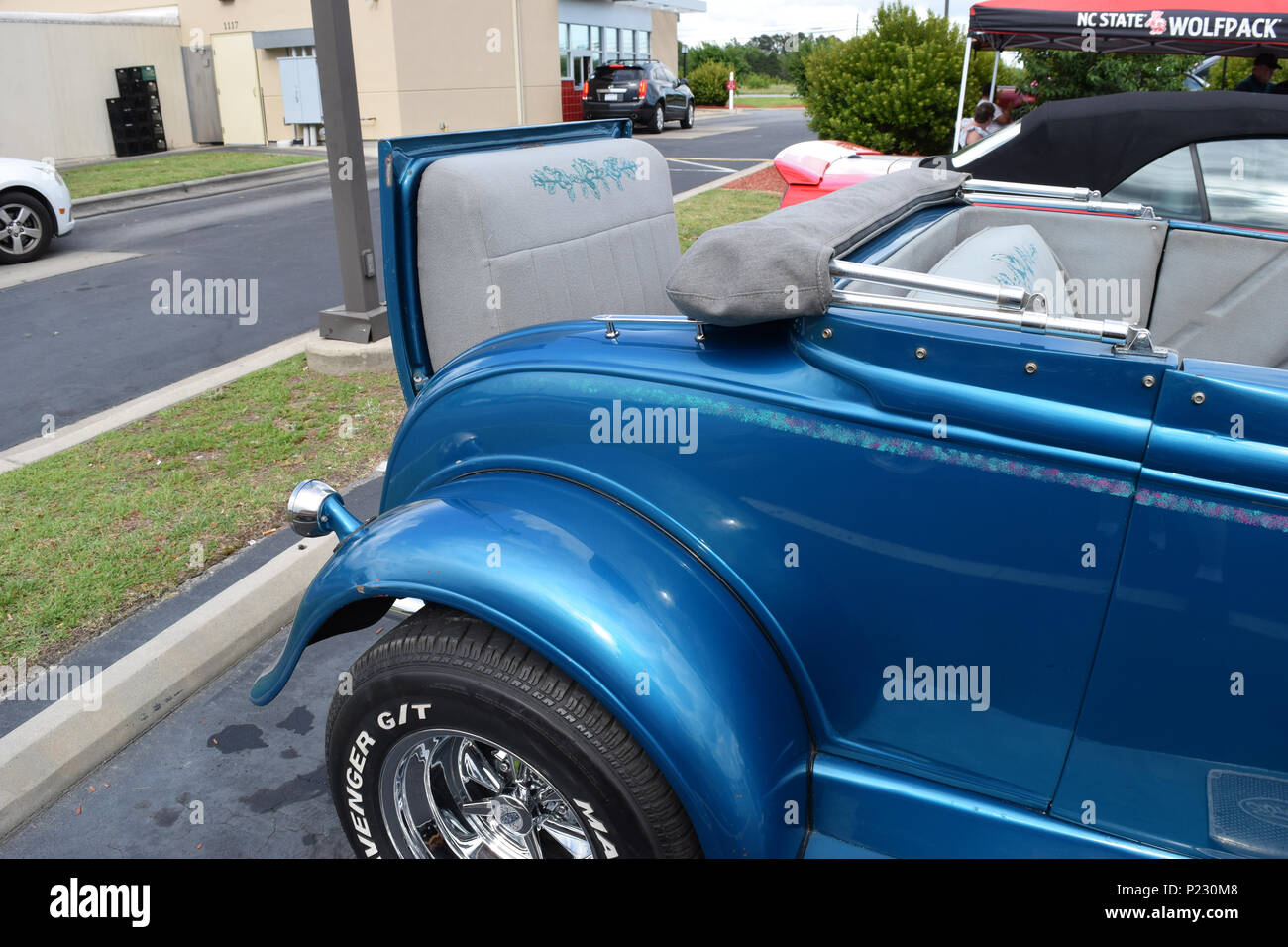 Eine benutzerdefinierte 1931 Ford mit einem Rumble Seat für zusätzliche Passagiere. Stockfoto