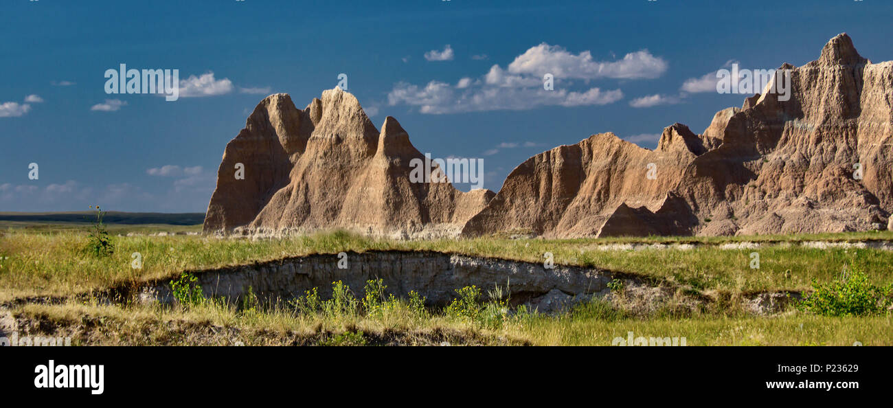 South Dakota Badlands National Park, Rock Formation Stockfoto