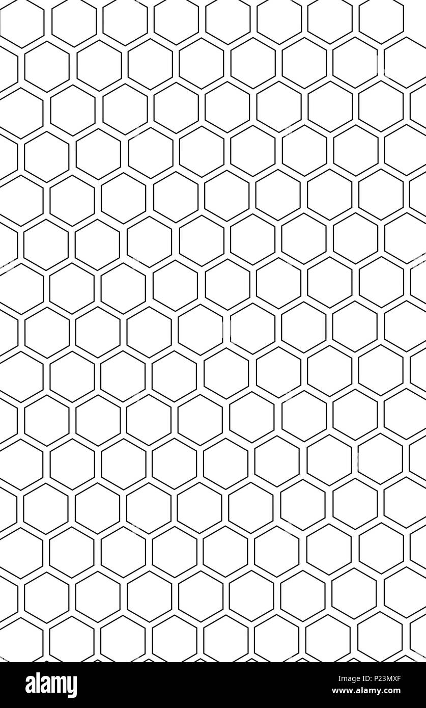 Honeycomb nahtlose Muster. Schwarz und Weiß Stockfoto