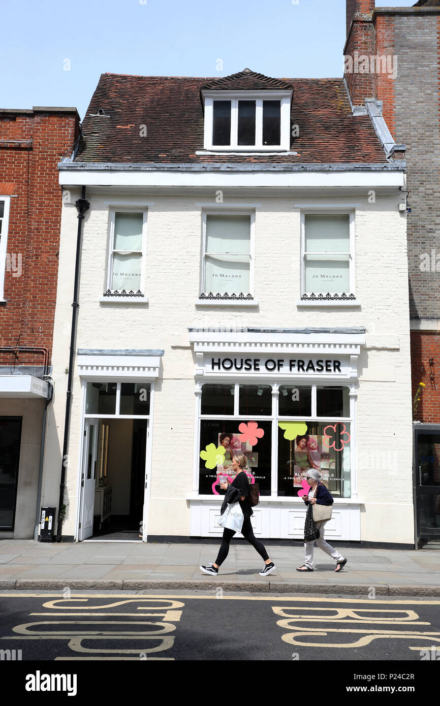 Die House of Fraser Kaufhaus in Chichester, West Sussex, UK. Stockfoto