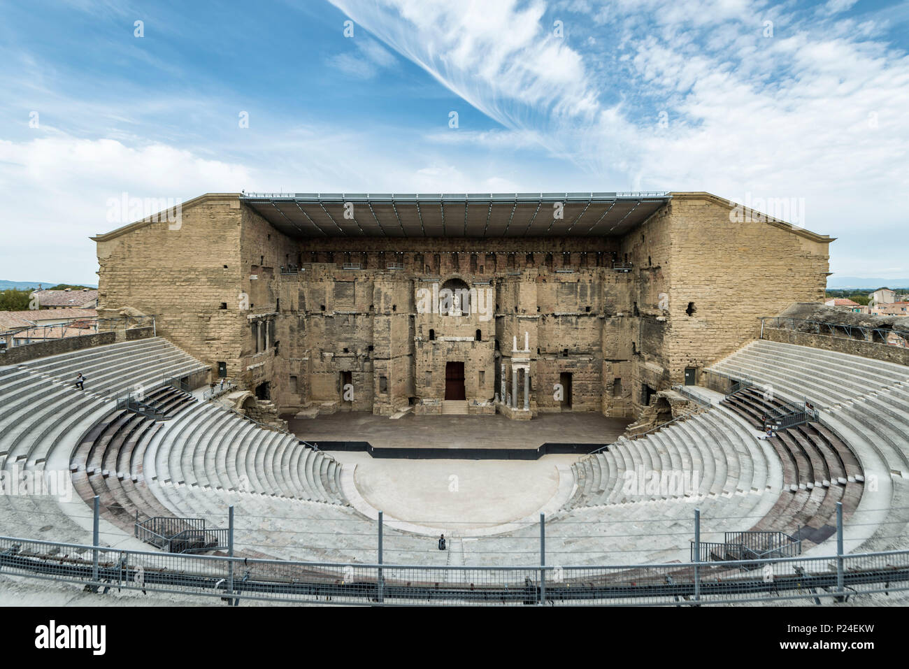 Orange, Vaucluse, Provence-Alpes-Côte d'Azur, Frankreich, das römische Theater in Orange, UNESCO Weltkulturerbe Stockfoto