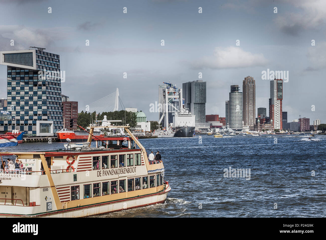 Pannekoekenboat in Rotterdam. Stockfoto