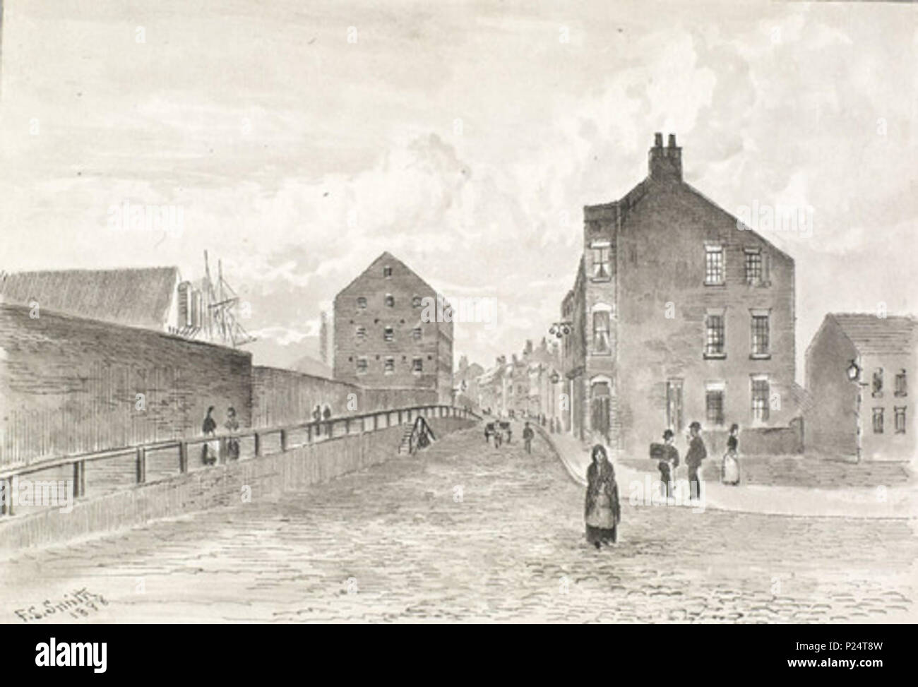 . Englisch: Hohe Fahnen, Wincolmlee, in die Ecke von Green Lane und Lincoln Street, 1888 NB nicht hoch Flags Dieses ist vermutlich Mühle, aber die Aussicht südlich von Green Lane/Lincoln Street. 1888. Smith, Friedrich Schultz (1860-1925) 148 hohen Fahnen, Wincolmlee, in die Ecke von Green Lane und Lincoln Street, 1888 Stockfoto