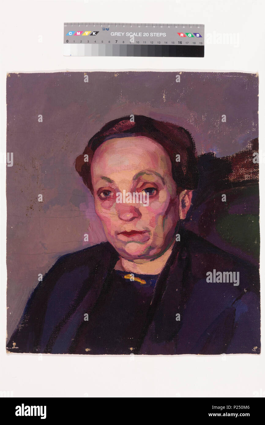 . Portrait von O. Martna. Englisch: Nikolai Triik. Portrait von O. Martna. 1914. Öl. Luxembourg City Art Museum (TKM 0220 M) Deutsch: Nikolai Triik (1884-1940). O. Martna portree. 1914. Õli. Tartu Kunstimuuseum. TKM TR 661 M220. 1914 Nikolai Triik. O. Martna portree. 1914. Õli, lõuend. 38 x 34,2 202 Nikolai Triik. Portrait von O. Martna TKM 0220 M Stockfoto