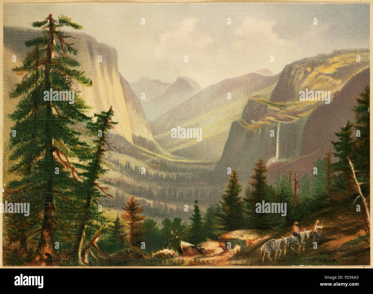 . Englisch: File name: 07 11 000008 Titel: Yosemite Valley, Nr. 1 Creator/Contributor: Wilkie, Robert D., 1828-1903 (Künstler); L.Prang & Co (Publisher) Datum der Ausgabe: 1861-1897 (ca.), physische Beschreibung Hinweis: Genre: Chromolithographs; Landschaft druckt Ort: Boston Public Library, Drucken Abteilung Rechte: Keine bekannten Einschränkungen Flickr Daten auf 2011-08-08: Kamera: Sinar AG Sinarback 54 FW, Sinar m Lizenz: CC BY 2.0 Benutzer: Boston Public Library BPL. 1861-1897 (ca.) Flickr Upload Datum: 2008-07-23 13:26:30. Wilkie, Robert D., 1828-1903 (Künstler); L.Prang & Co (Herausgeber Stockfoto