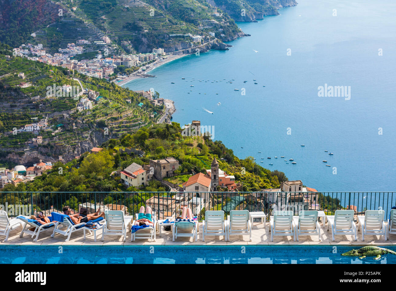 Ravello, Amalfi, Salerno, Kampanien, Italien. Stockfoto