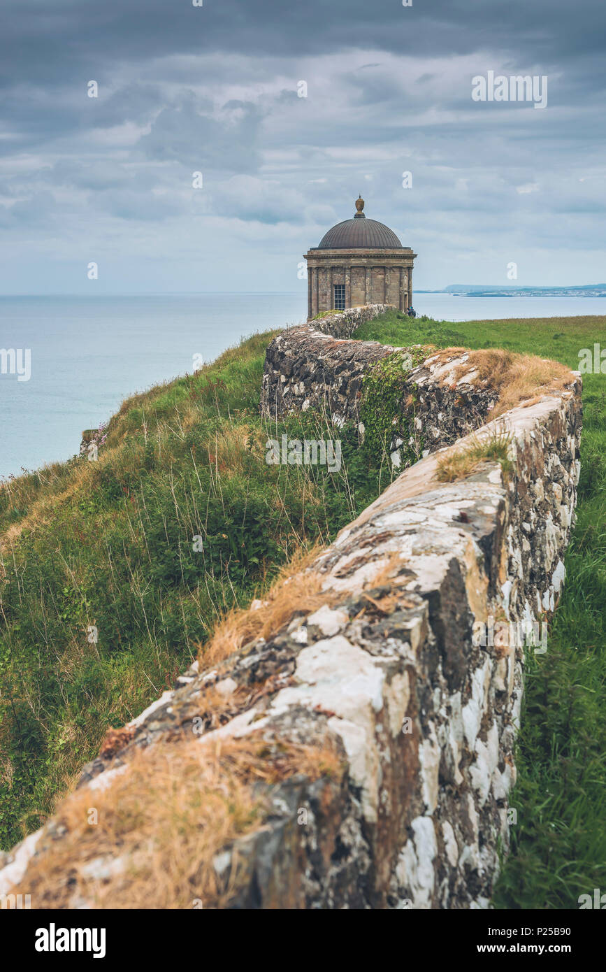 Mussenden Temple, Castlerock, County Antrim, Ulster Region, Nordirland, Vereinigtes Königreich. Stockfoto