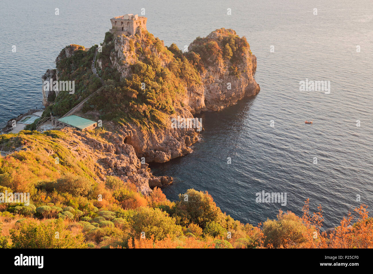 Capo di Conca, Conca dei Marini, Küste von Amalfi, Salerno, Kampanien, Italien, Europa Stockfoto