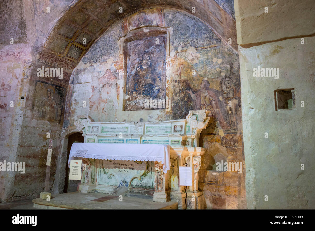 Ruprestrian Kirche von Santa Maria de Idris, Matera, Basilikata, Italien Stockfoto