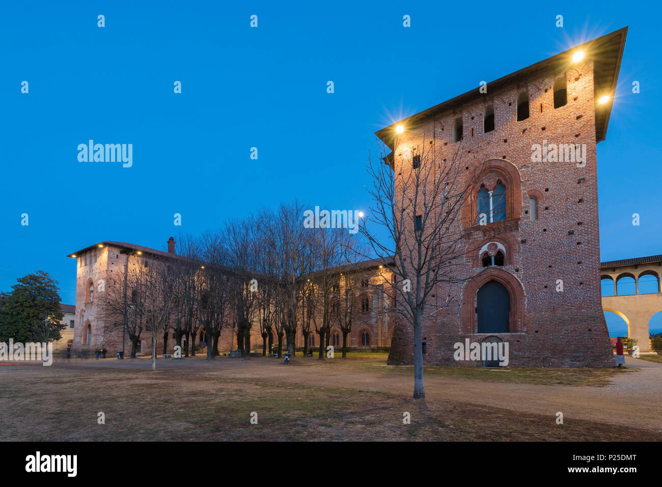 Castello Sforzesco von Vigevano (Vigevano, Lomellina, Provinz Pavia, Lombardei, Italien) Stockfoto
