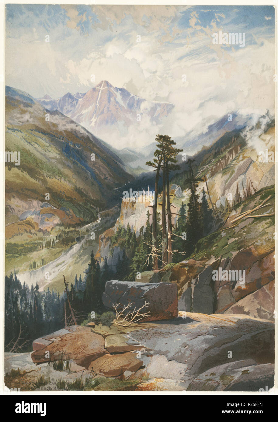. Englisch: File name: 07 11 000198 Titel: Berg des Heiligen Kreuzes, Colorado Creator/Contributor: Moran, Thomas, 1837-1926 (Künstler); L.Prang & Co (Publisher) Datum der Ausgabe: 1861-1897 (ca.), physische Beschreibung Hinweis: Genre: Chromolithographs; Landschaft druckt Ort: Boston Public Library, Drucken Abteilung Rechte: Keine bekannten Einschränkungen Flickr Daten auf 2011-08-07: Kamera: Sinar AG Sinarback 54 FW, Sinar m Lizenz: CC BY 2.0 Benutzer: Boston Public Library BPL. 1861-1897 (ca.) Flickr Upload Datum: 2008-07-23 13:42:51 196 Berg des Heiligen Kreuzes, Colorado (Boston Public L Stockfoto