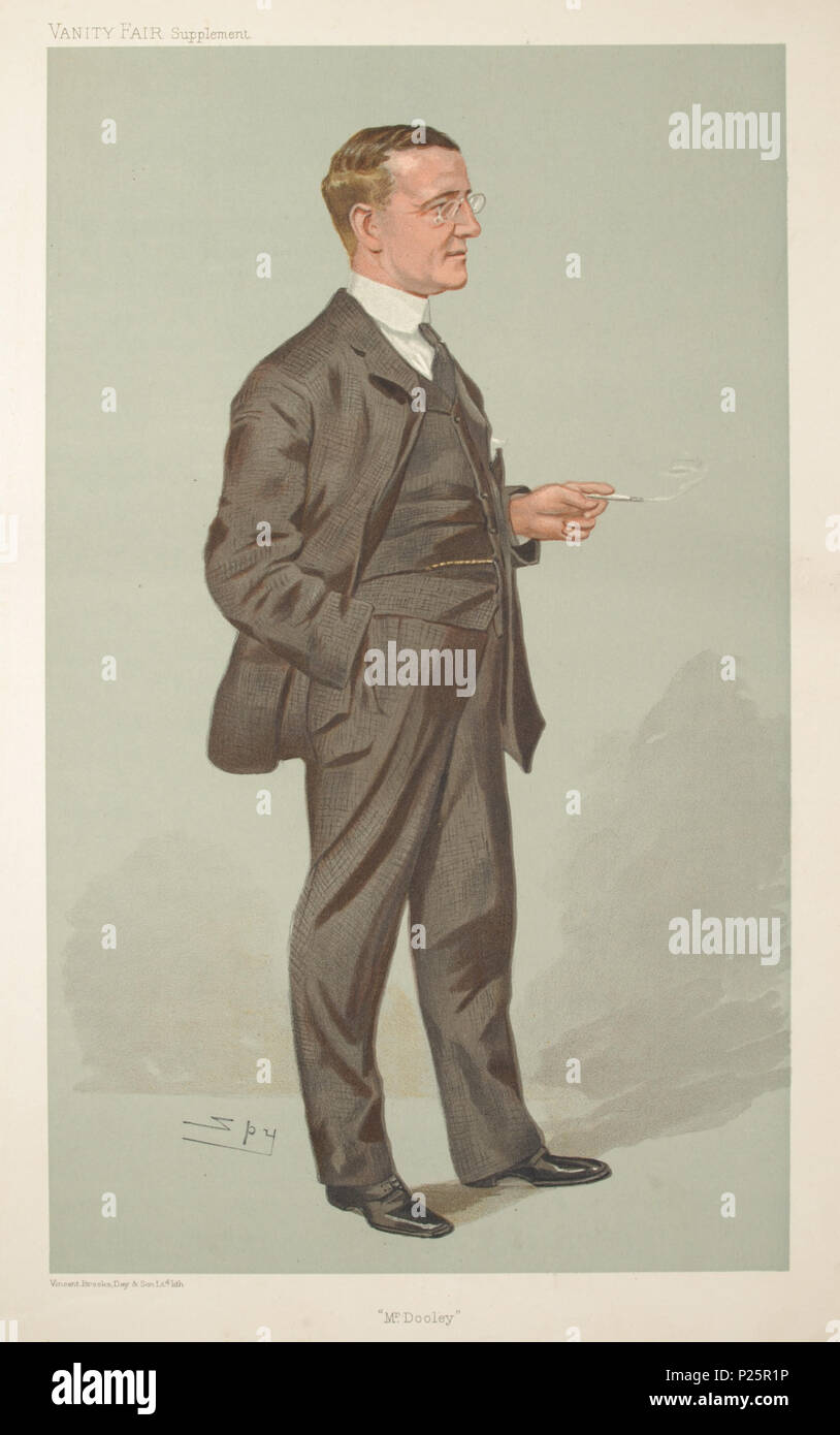 . Karikatur von Finley Peter Dunne (1867-1936). Bildunterschrift lesen 'Mr Dooley'. 1905. Leslie Ward (1851 - 1922) die Alternative Namen py', 'Rawl' Beschreibung der Britischen Portrait Maler und Karikaturist Geburtsdatum / Tod am 21. November 1851 vom 15. Mai 1922 Ort der Geburt / Todes England London Arbeiten Standort London Authority control: Q 920924 VIAF: 50798189 ISNI: 0000 0000 8452 2607 ULAN: 500015150 88603066 LCCN: n NLA: 35590992 WorldCat 113 Finley Peter Dunne Vanity Fair vom 27. Juli 1905 Stockfoto