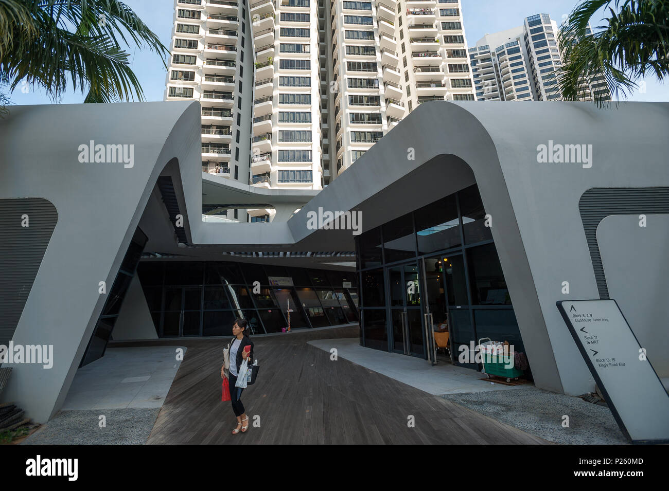 Singapur, Singapur, Einkaufszentrum in der D'Leedon Wohnanlage Stockfoto