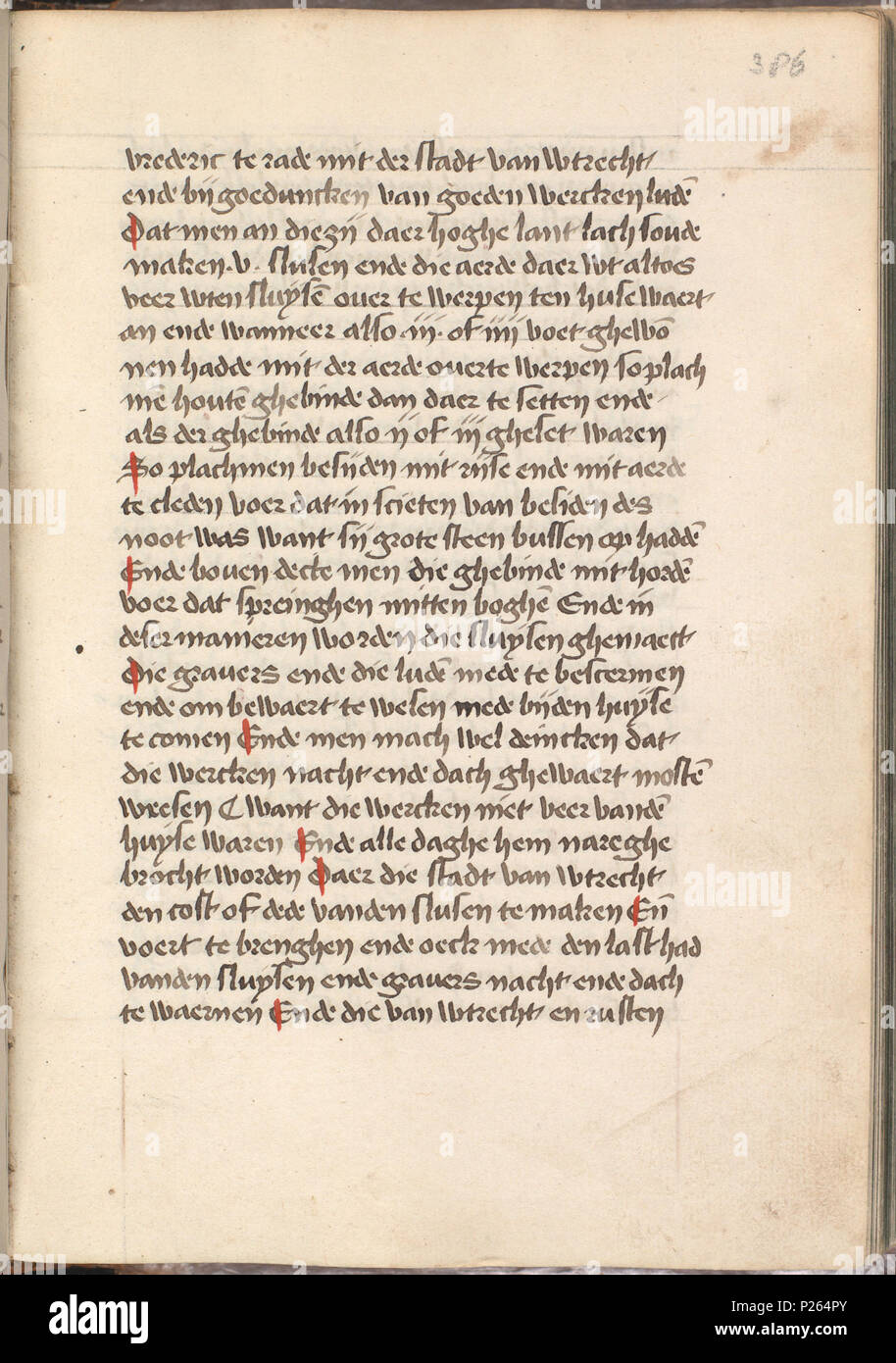 . Historie der Kattendijkekroniek - sterben sterben cronicke van Hollant, van van Vrieslant Zeelant ende Ende van den stichte van Uutrecht ende van häufig landen sterben Männer hierna Nomen sal-KB KW 1900 A008, folium 386 r. Folium 386 r von der Kattendijkekroniek (Ca. 1491) aus der Sammlung der Nationalbibliothek der Niederlande. Zwischen 1491 und 1493 integraal 164 Kattendijkekroniek (Ca. 1491) - KB KW 1900 A008, folium 386 r Stockfoto