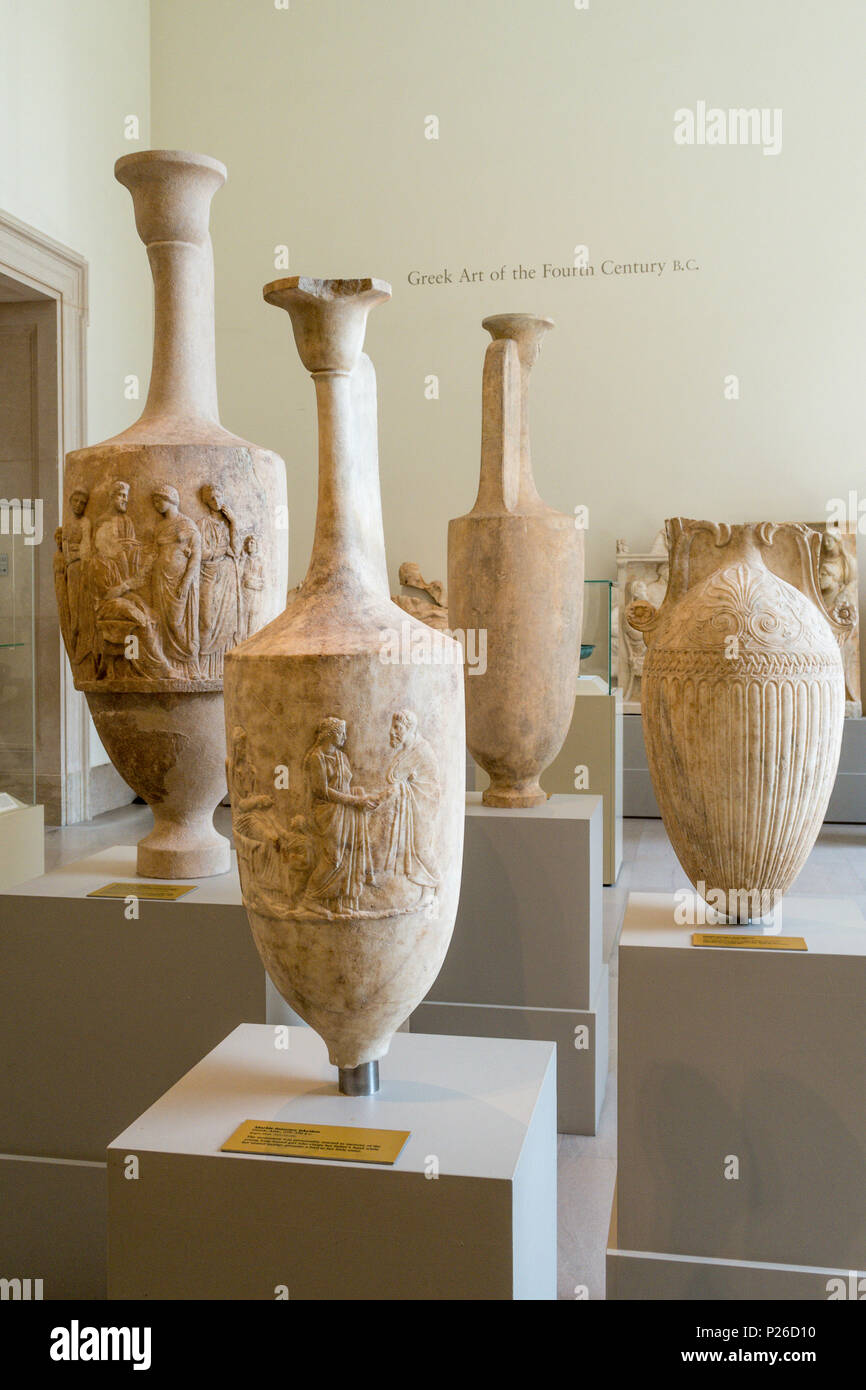 Griechische Kunst des vierten Jahrhunderts v. Chr. im Metropolitan Museum of Art, New York, USA Stockfoto