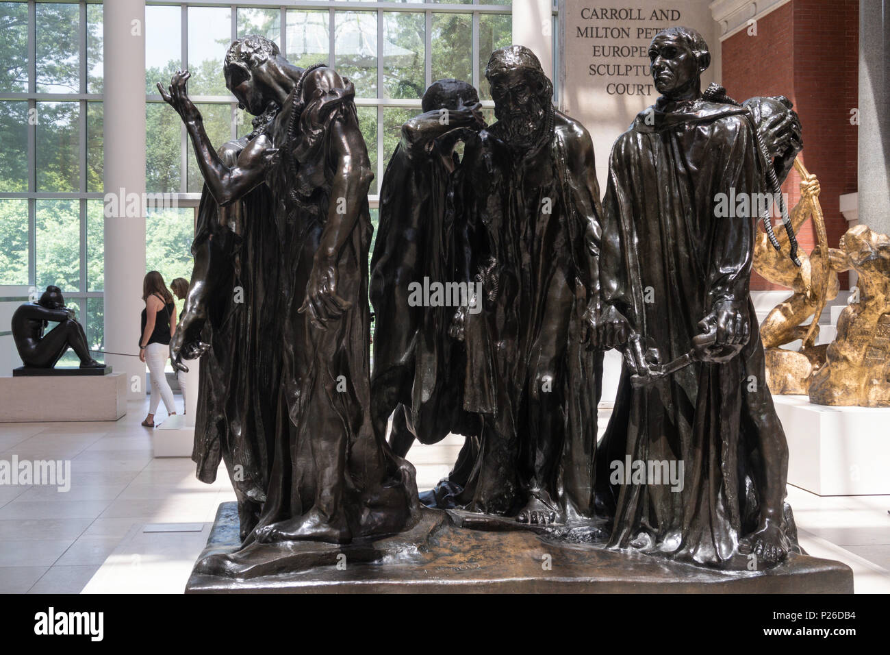 Europäische Skulptur Gericht im Metropolitan Museum of Art, New York Stockfoto