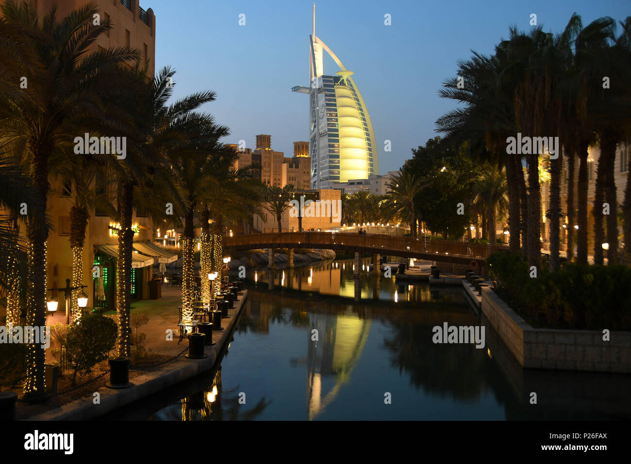 Burj al Arab, Vereinigte Arabische Emirate, Emirati, Naher Osten, Mittlerer Osten Stockfoto