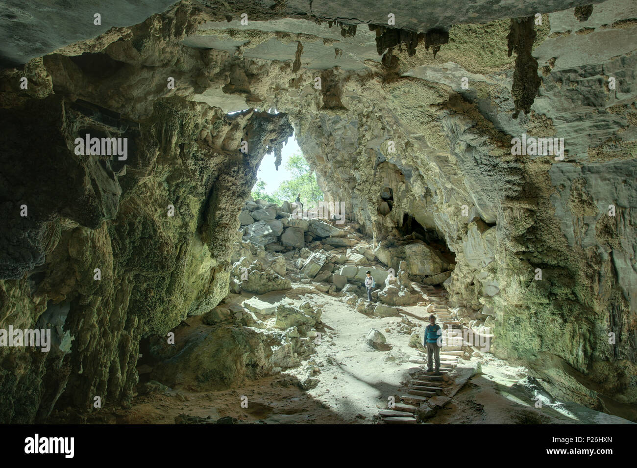 Forscher in einer Höhle im Südosten Brasiliens Stockfoto