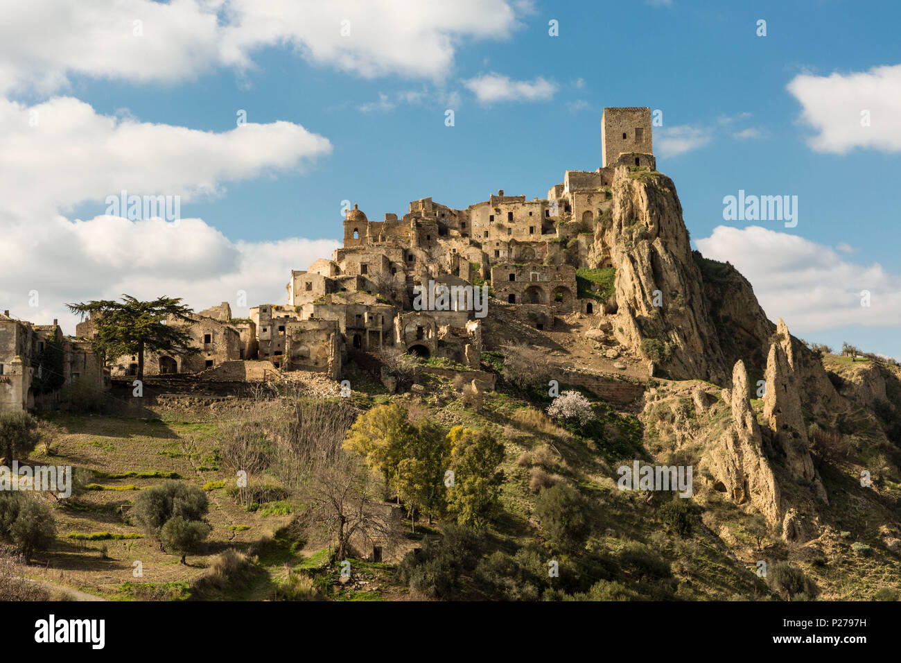 Der geisterstadt Pisticci, Provinz Matera, Basilikata, Italien Stockfoto