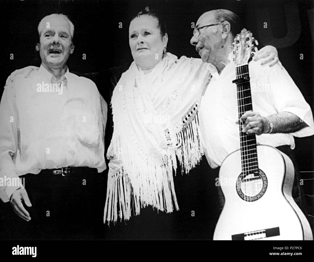 Chano Lobato, Matilde Coral y Juan 'Habichuela'. Festival de Cante de Las Minas. La Unión, Murcia. 2003. Stockfoto