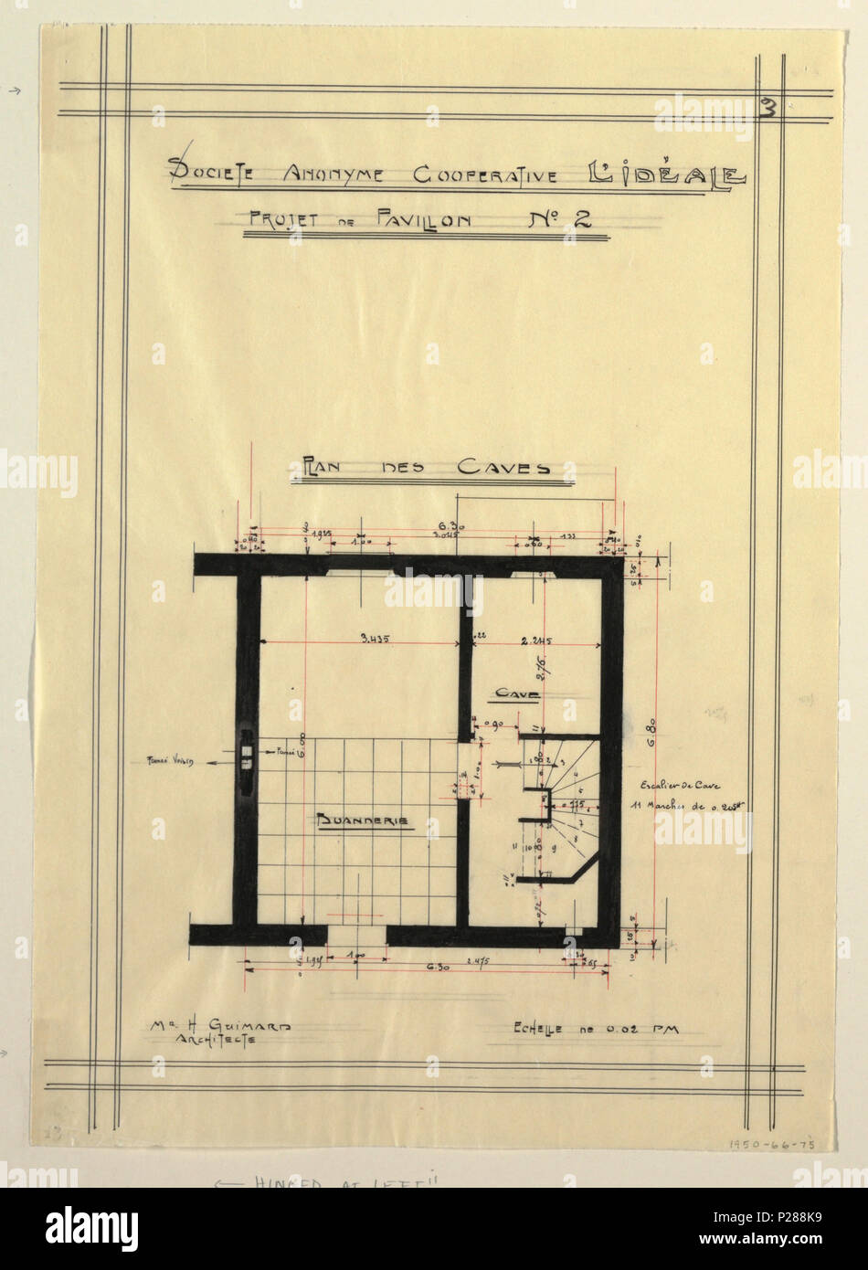 . Englisch: Zeichnung, Plan für den Speicherplatz eines Hauses für die Societe Anonyme Kooperative L'Ideale, Ca. 1900. Englisch: Grundriss für zwei Geschichte gerät in einem Gehäuse. Funktion der Zimmer und der Umfang der gesamten Design gekennzeichnet. . Ca. 1900 104 Zeichnung, Plan für den Speicherplatz eines Hauses für die Societe Anonyme Kooperative L'Ideale, Ca. 1900 (CH 18385033-2) Stockfoto