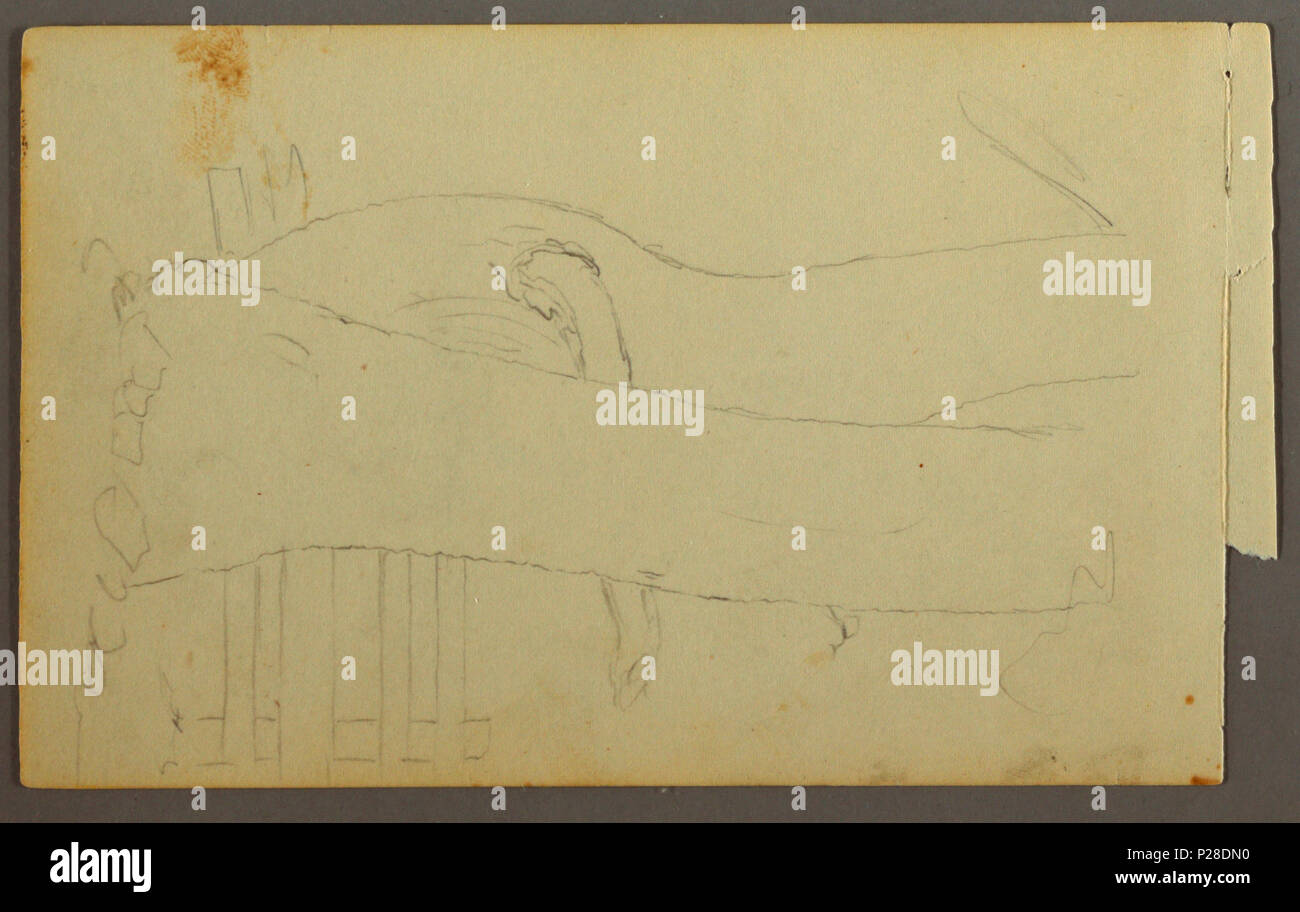 . Englisch: Zeichnung, Baumstämme, Zaun - Bretter. Englisch: Recto: Baumstämme, Zaun - Bretter. Verso: Bäume. . Vor 1917 (Eingangsdatum) 112 Zeichnung, Baumstämme, Zaun - Bretter (CH) 18203809 Stockfoto