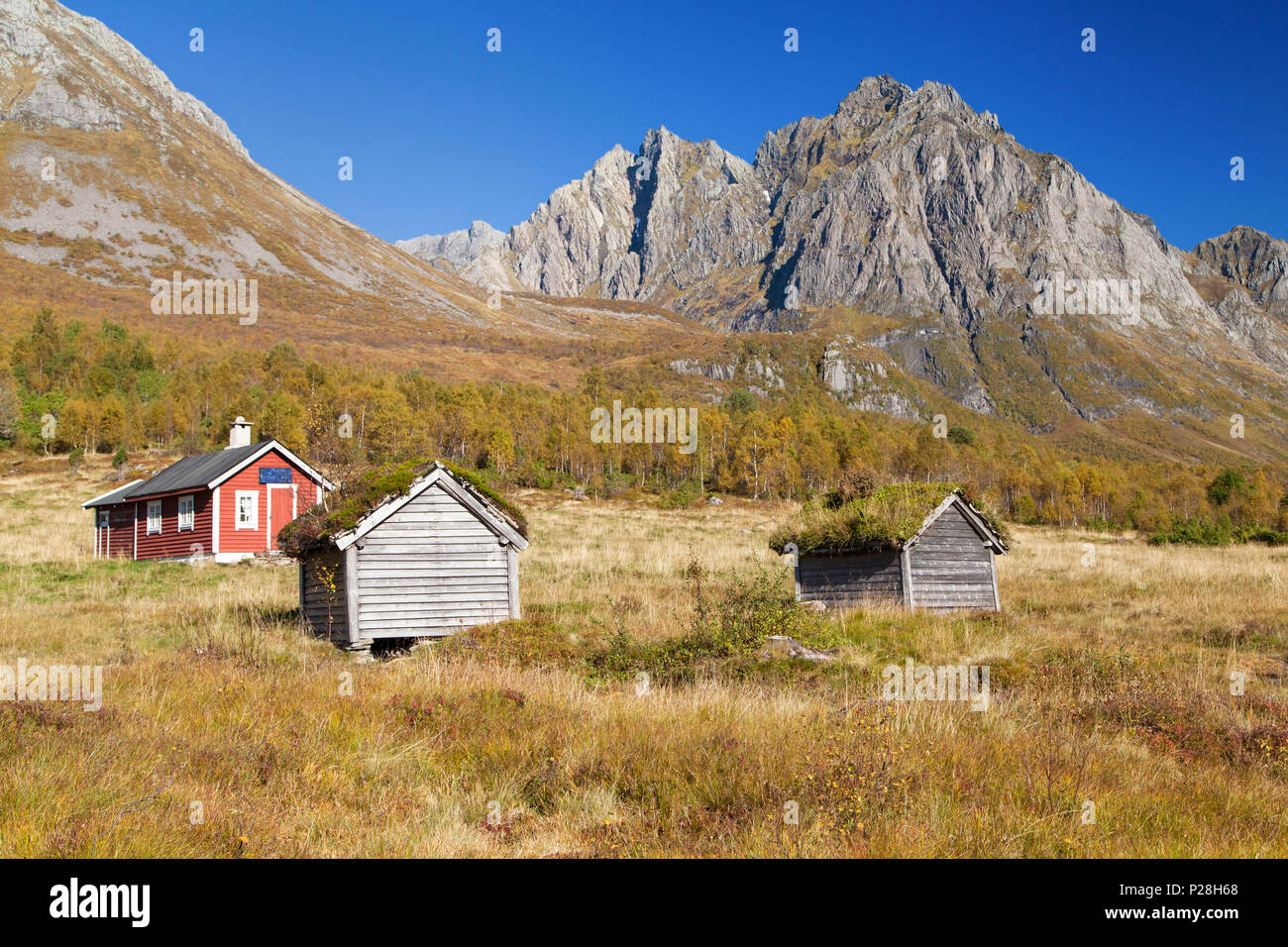 Sunnmore standaldalen Tal in den Alpen, Mehr og Romsdal, Norwegen. Stockfoto