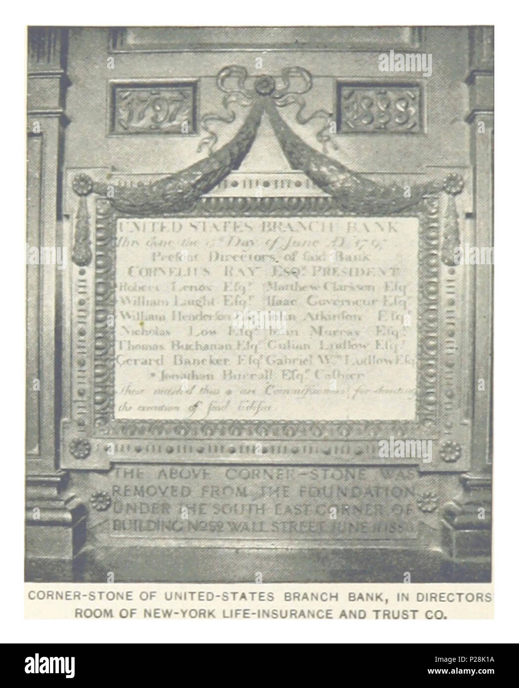 (König 1893, NYC) pg 762 ECKPFEILER DER VEREINIGTEN STAATEN, BANKFILIALE, IN DIRECTORS' ZIMMER VON NEW-YORK LEBENSVERSICHERUNG UND TRUST CO. Stockfoto