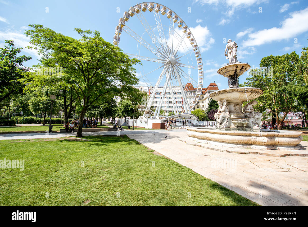 Riesenrad in Budapest Stockfoto