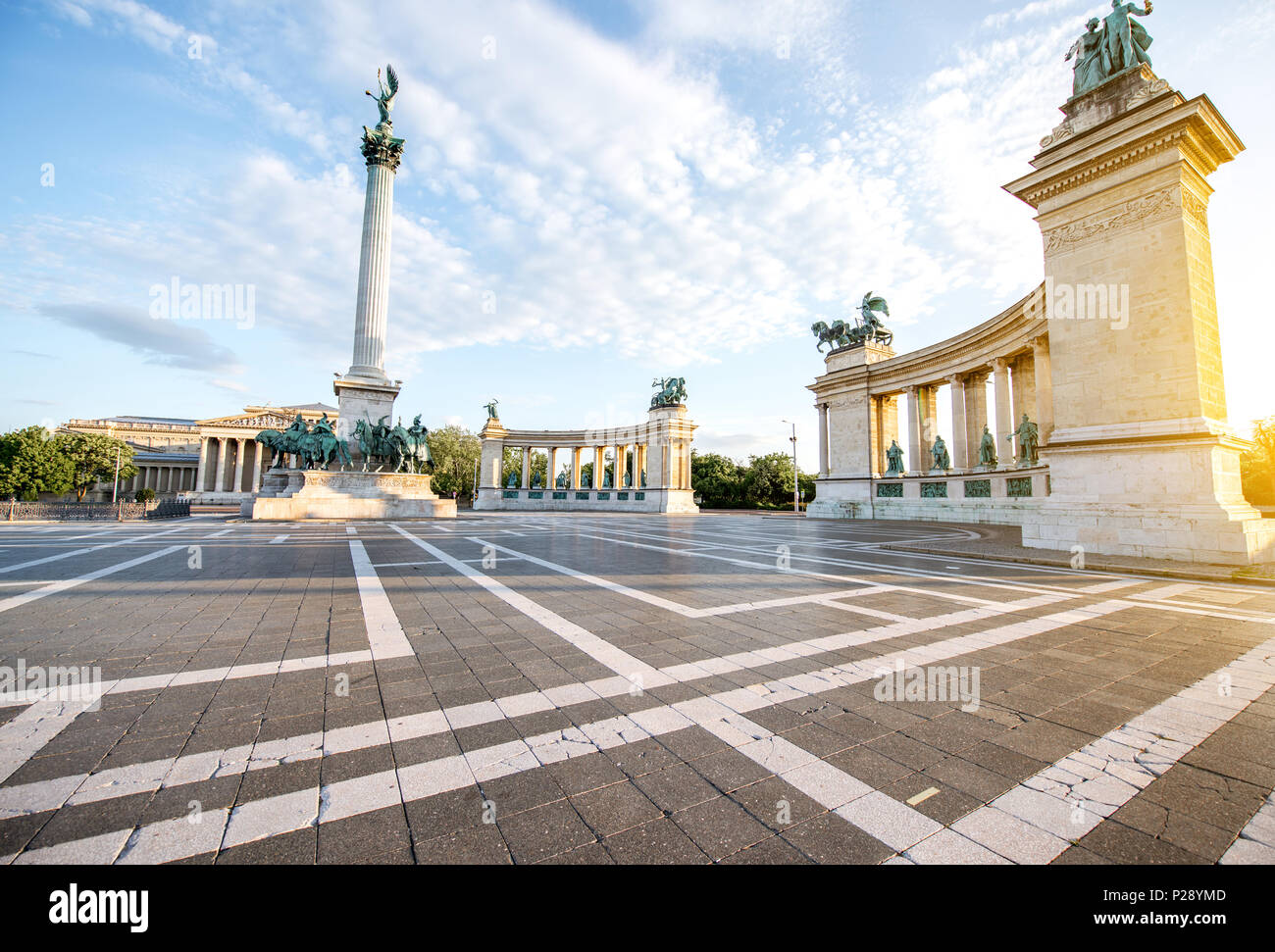 Heldenplatz in Budapest Stockfoto