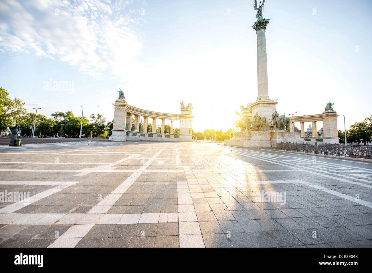 Heldenplatz in Budapest Stockfoto