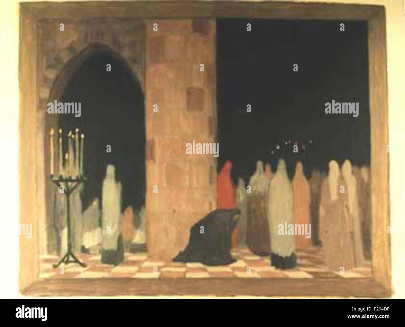 . Szenenentwurf zu 'Faust I' (Goethe) - Domszene; München 1909; Öl auf Leinwand 100 x 100 cm; Theaterwissenschaftliche Sammlung der Universität Köln (Schloss Wahn), Inv. Nr. 252. 1909 129 Fritz Erler Faust I Domszene Stockfoto