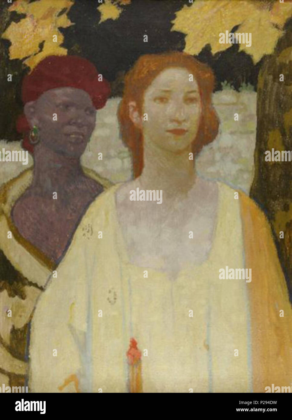 . Unbetiteltes, Öl auf Leinwand, 80 x 60. 1910 129 Fritz Erler Malerei 1910 Stockfoto