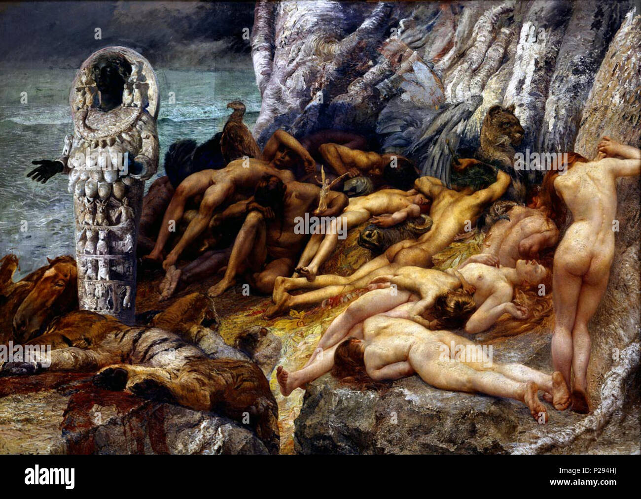 . Diana von Ephesus und die Sklaven. zwischen 1895 und 1899. Giulio Aristide Sartorio (1860 - 1932) Alternative Namen G. A.; Aristide Sartorio Sartorio; Giulio Aristide sartorio; g. a. sartorio Beschreibung italienischer Maler, Bildhauer, Schriftsteller und Regisseur Schüler von Francesco Podesti Datum der Geburt / Tod 11. Februar 1860 vom 3. Oktober 1932 Ort der Geburt / Tod Rom Rom Authority control: Q 1062517 VIAF: 57427015 ISNI: 0000 0001 2134 5620 ULAN: 500016640 79065097 LCCN: n GND: 119536331 WorldCat 133 Giulio Aristide Sartorio Diana von Ephesus und die Slaves Stockfoto