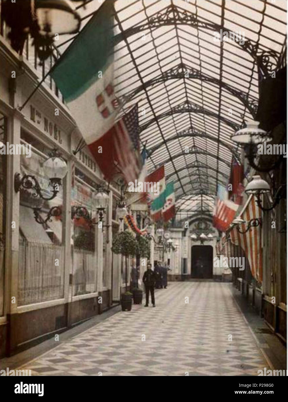 . La Passage des Princes, Paris, die Lumiere Autochrome. 29. Juni 1919. August Leon 170 La Passage des Princes Stockfoto