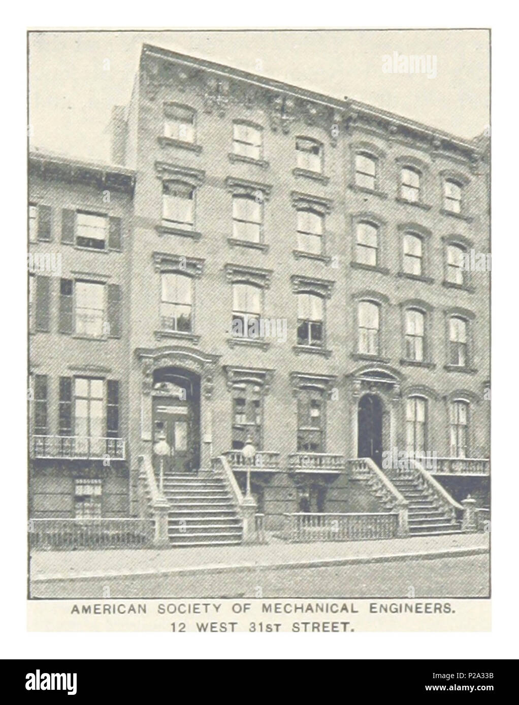 (König 1893, NYC) pg 328 amerikanische Gesellschaft der MASCHINENBAUER. 12 West 31. Straße. Stockfoto