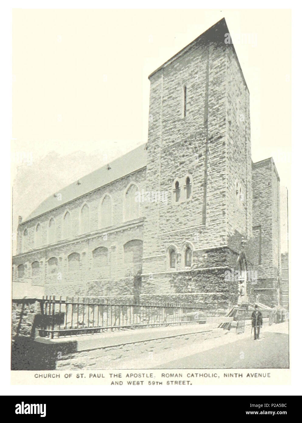 (König 1893, NYC) pg 403 KIRCHE VON ST. PAUL DER APOSTELKIRCHE, römisch-katholisch, 9 th Avenue und 59th Street. Stockfoto