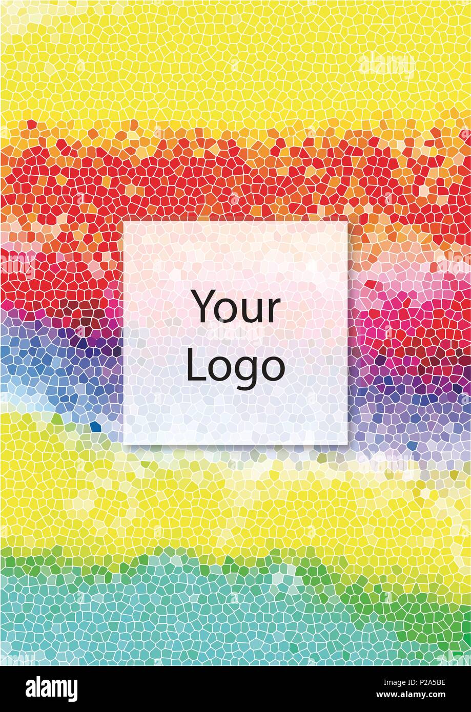 Vector template Banner mit Logo und Rahmen auf Weiß Stock Vektor