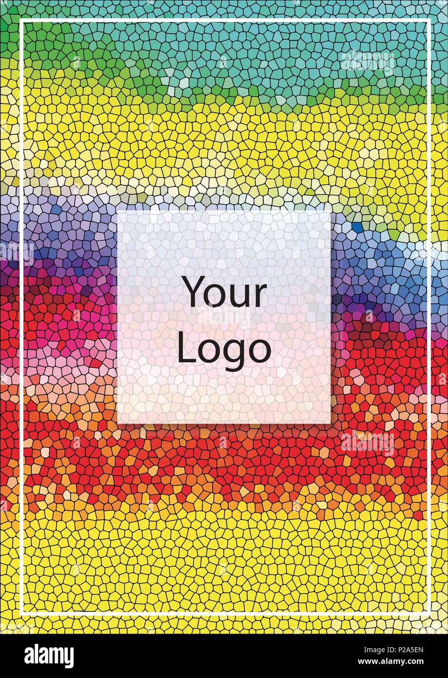 Vector template Banner mit Logo und Rahmen Stock Vektor