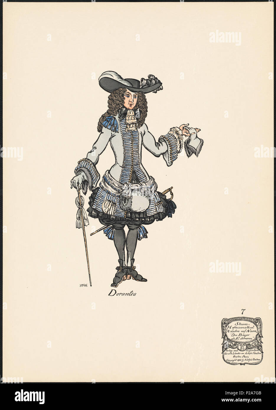 . Englisch: BPLDC Art.Nr.: 09 07 000009 Seite/Kennzeichen: Platte 07 Seite/Platte Titel: dorantes Volumen: Ariadne auf Naxos: Oper in einem aufzuge von Hugo von Hofmannsthal; Musik von Richard Strauss, zu spielen mit dem "Bürger aus Edelmann' des Molière; Skizzen für die Kostüme und Dekorationen Rufnr.: Acc. 89-301 xxb Schöpfer: Ernst Stern Beschreibung: [54] Blätter: Col. ill. (Einige gefaltet); 63,3 cm. Zusammenfassung: die Drucke der Kostüme und Sets für die ursprüngliche (1912) Produktion von Richard Strauss Ariadne auf Naxos. BPL Abteilung: Seltene Bücher Sammlung Flickr Daten auf 2011-08-08: Kamera: Sinar AG Sina Stockfoto