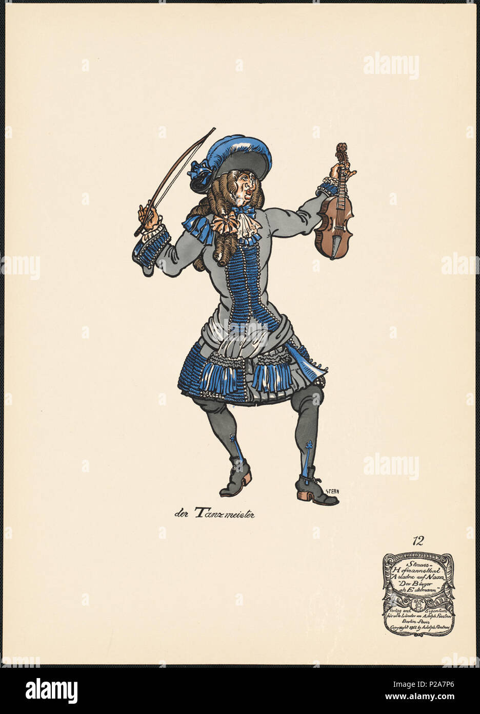 . Englisch: BPLDC Art.Nr.: 09 07000014 Seite/Kennzeichen: Platte 12 Seite/Platte Titel: Der Tanzmeister Volumen: Ariadne auf Naxos: Oper in einem aufzuge von Hugo von Hofmannsthal; Musik von Richard Strauss, zu spielen mit dem "Bürger aus Edelmann' des Molière; Skizzen für die Kostüme und Dekorationen Rufnr.: Acc. 89-301 xxb Schöpfer: Ernst Stern Beschreibung: [54] Blätter: Col. ill. (Einige gefaltet); 63,3 cm. Zusammenfassung: die Drucke der Kostüme und Sets für die ursprüngliche (1912) Produktion von Richard Strauss Ariadne auf Naxos. BPL Abteilung: Seltene Bücher Sammlung Flickr Daten auf 2011-08-08: Kamera: Sinar Stockfoto